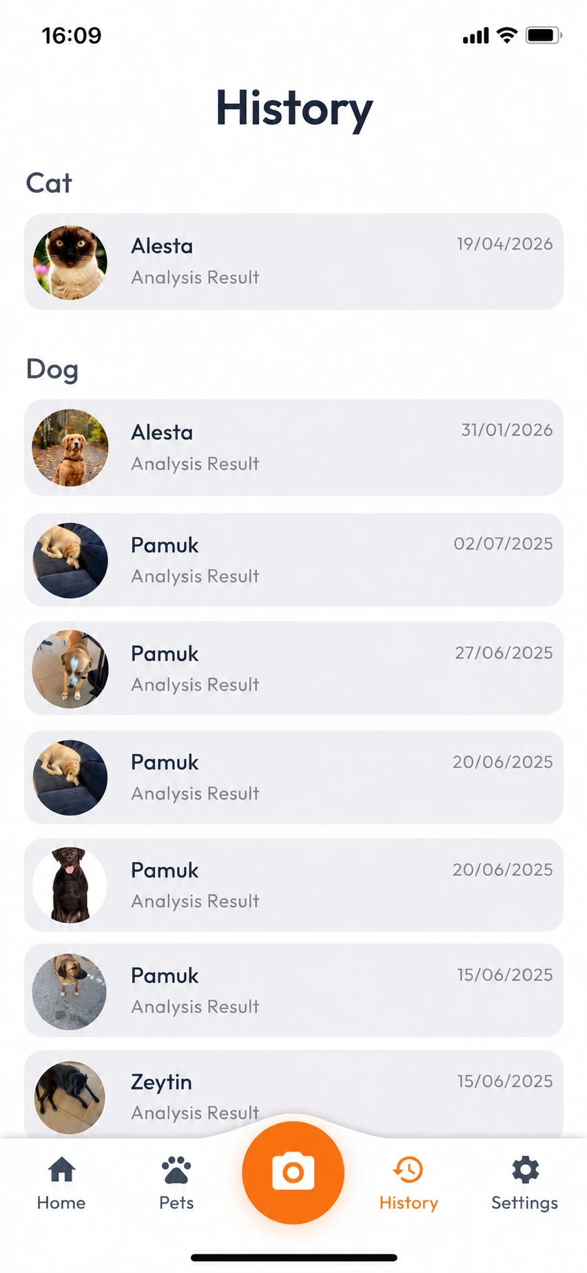 PetAI follow-up assistant screen