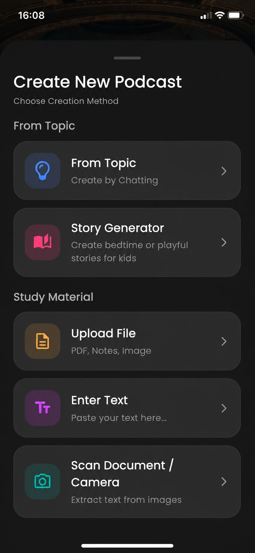 PodTalk audio learning experience